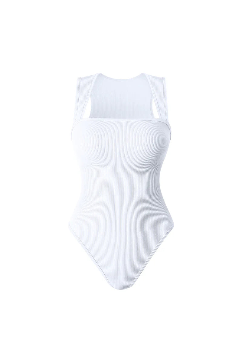 Racerback Wide Straps Bodysuit